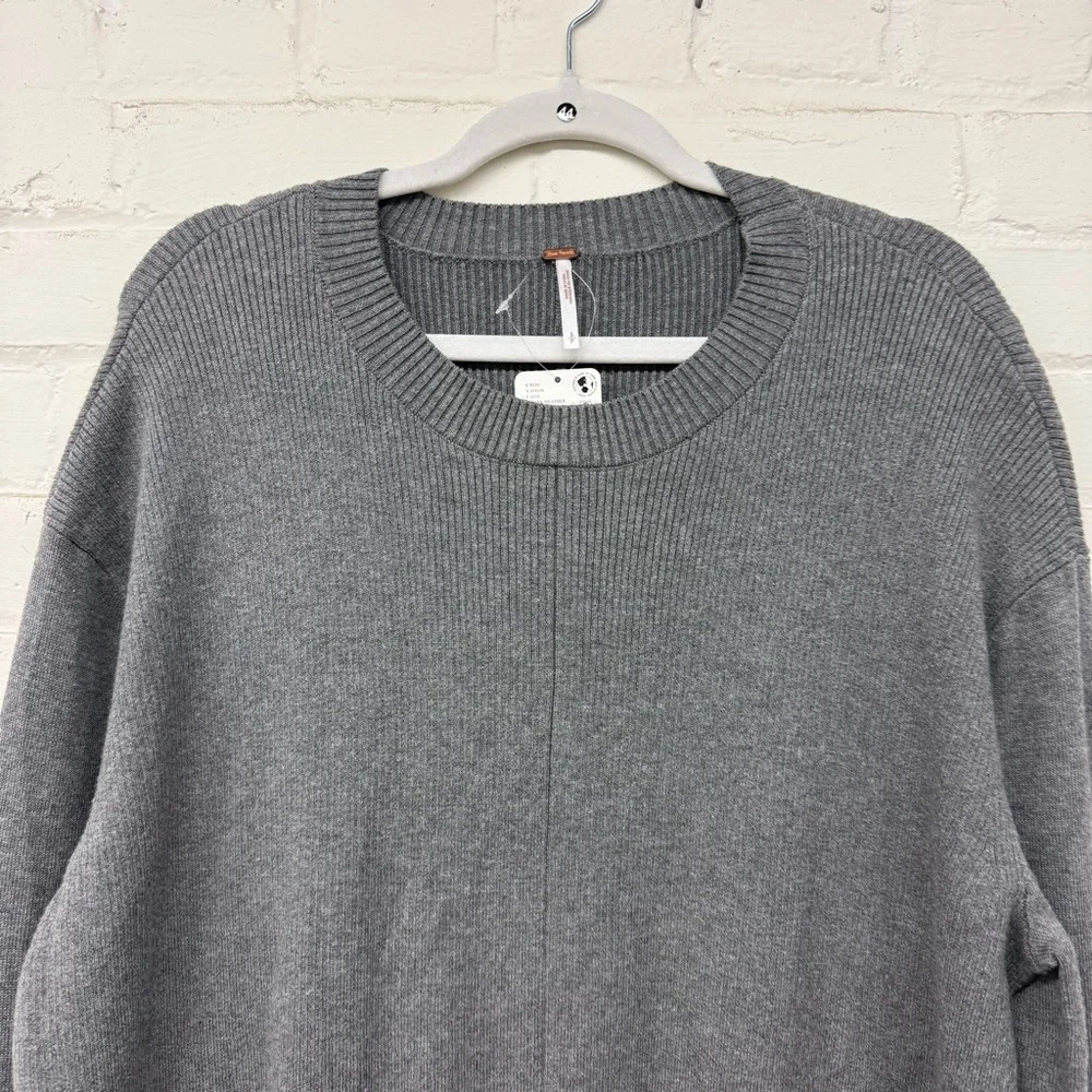 NWT FREE PEOPLE Time On My Side Grey Mini Dress Small - Picture 3 of 5